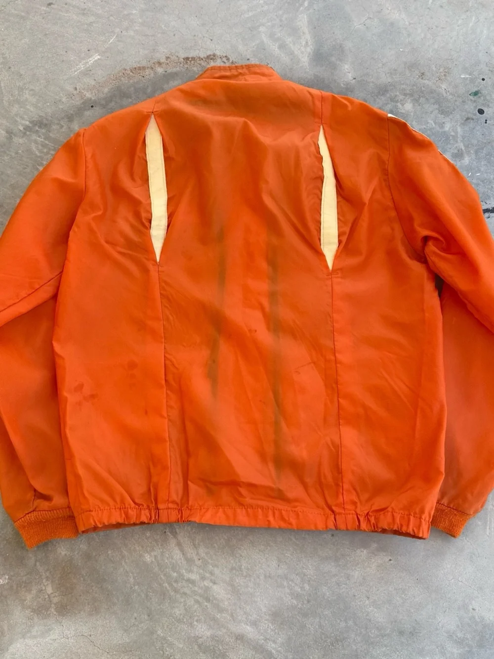 Vintage 60s Honda Motorcycle Racing Jacket Orange Striped